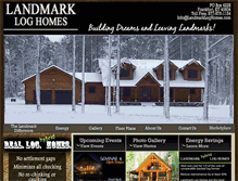 Tablet Screenshot of landmarkloghomes.com